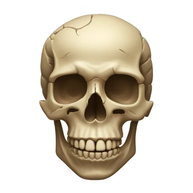 Ancient human skull sticker