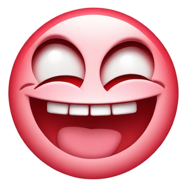 round red smiley face with one eye smiling sticker