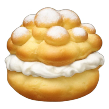Luxurious cream puff sticker