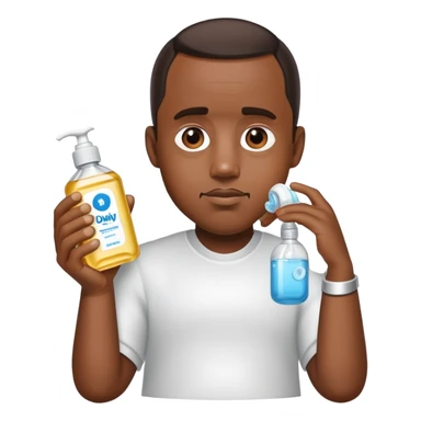 Diddy holding baby oil sticker