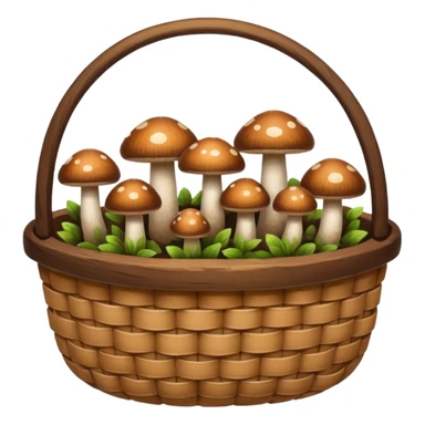 mushrooms in busket sticker