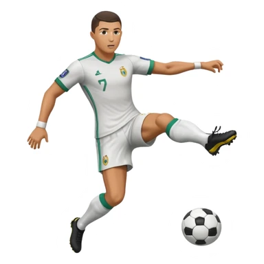 Ronaldo kicking a ball sticker