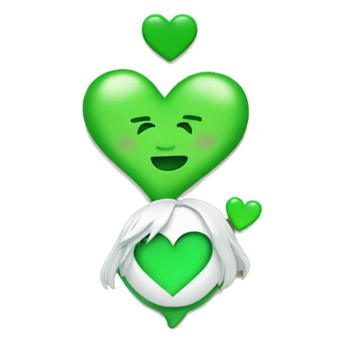 Billie Eilish and a green heart  sticker