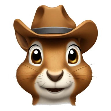 squirrel wearing a cowboy hat sticker