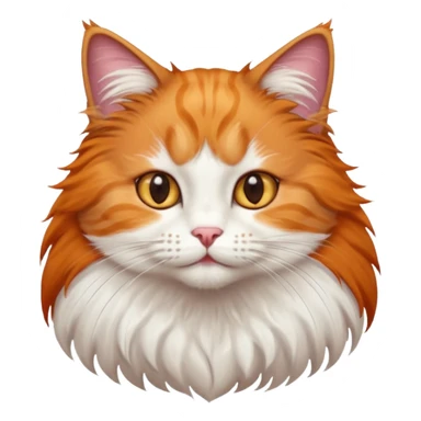 A cat with hair and nails sticker