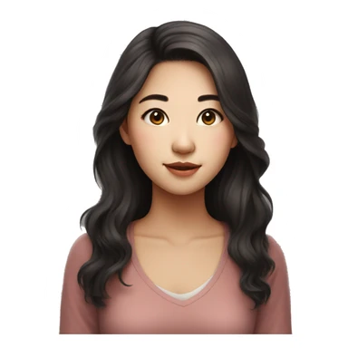  realistic style, realistic lighting, young 24-year-old Latin Korean girl sticker