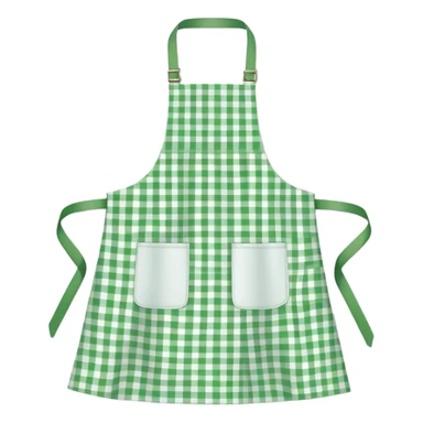 light green gingham apron sticker