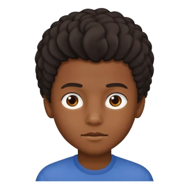 black boy with medium 4b hair  sticker