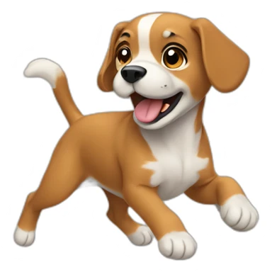 Cachorro voando sticker