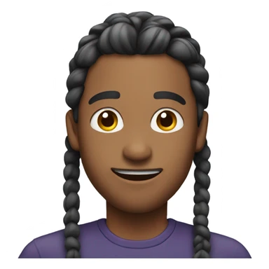 Guy with braids sticker
