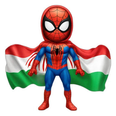 spiderman with iran flag as his cloths sticker