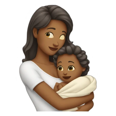 Femme avec un bébé  sticker