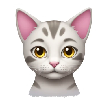 cat with pink eyelashes  sticker