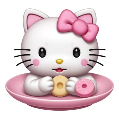Hello Kitty eating mochi pokey sticker