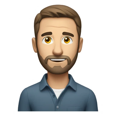 caucassian man is talking into his front camera of his phone sticker