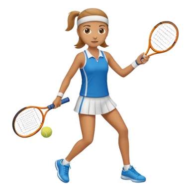 High resolution full body of a tennis player with just a one racket  sticker