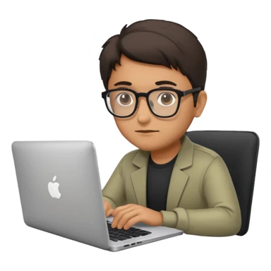 It's like a developer sitting in front of a laptop sticker