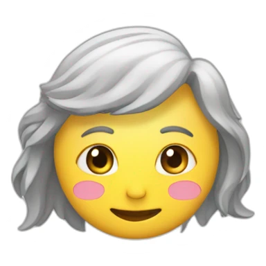 Emoji cœur argent sticker
