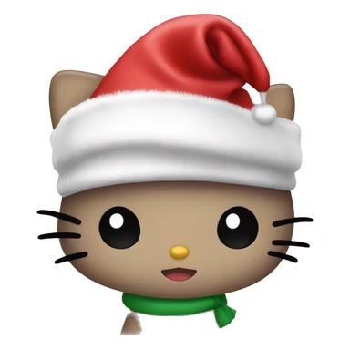 Hello kitty with Christmas hat sticker