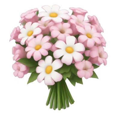 pink white flower bouquet  sticker