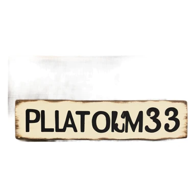 platform 9/3/4 sign sticker