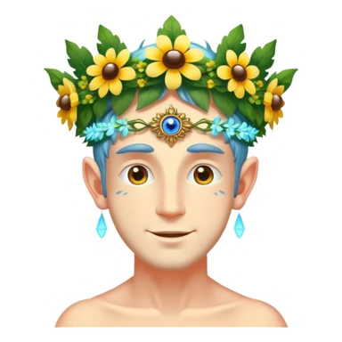 Fairy man celebrating life with third eye sticker