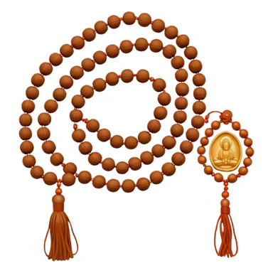 white Prayer Beads Rudraksha sticker