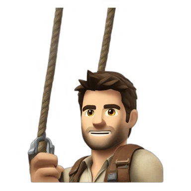 Nathan Drake sur une corde sticker