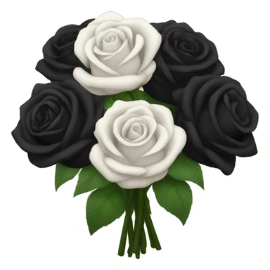 bouquet of black roses sticker
