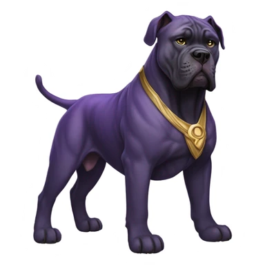  A purple-colored Cane Corso dressed Thanos. sticker