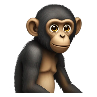 monkey talk about human sticker
