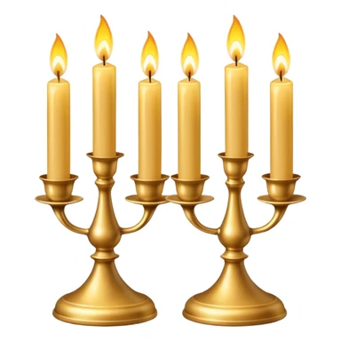 Shabbat two candles in candlesticks sticker