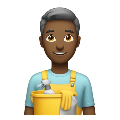 someone who is cleanning sticker