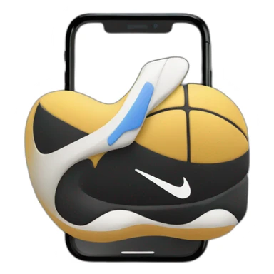 Nike logo on phone sticker