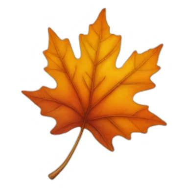 smiling autumn leave sticker