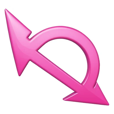 Pink curved go back arrow sticker