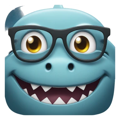 Shark with glasses sticker
