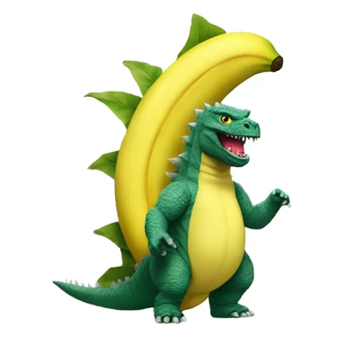 Godzilla dressed as a banana sticker