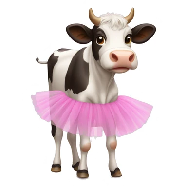 Cow wearing tutu sticker