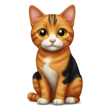 orange tabby and black calico cat  sticker