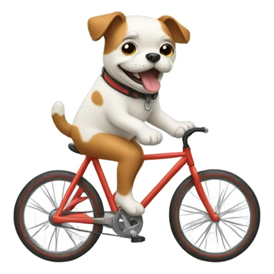 Dog riding a bike sticker