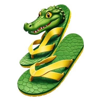 Alligator wearing flip flops sticker