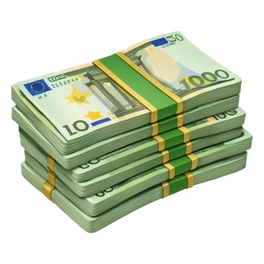 liasse de billet d'euro sticker