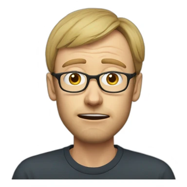 Stephen Merchant with a slap on his face, crying sticker