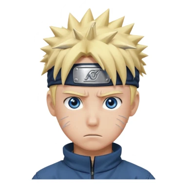 Naruto Anime style boy head sticker