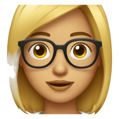 Chica con lentes y bucles cortos sticker