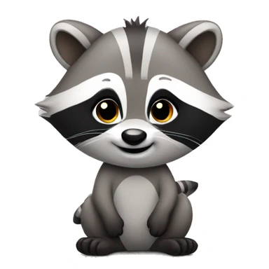 A cute racoon sticker