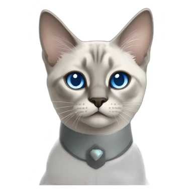 Blue Tabby Point siamese cat tease player sticker