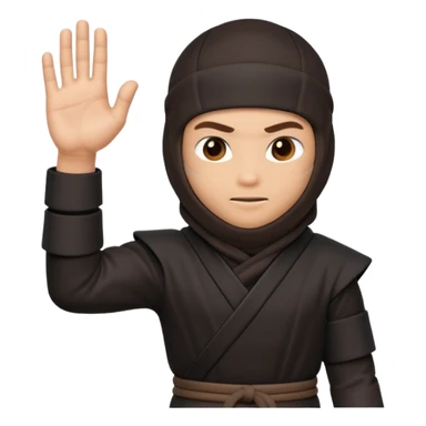 Crea un memoji con este emoji 🥷🏽 y este👈🏽  con estilo de iPhone  sticker