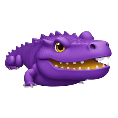 cocodrilo morado angulo picado sticker